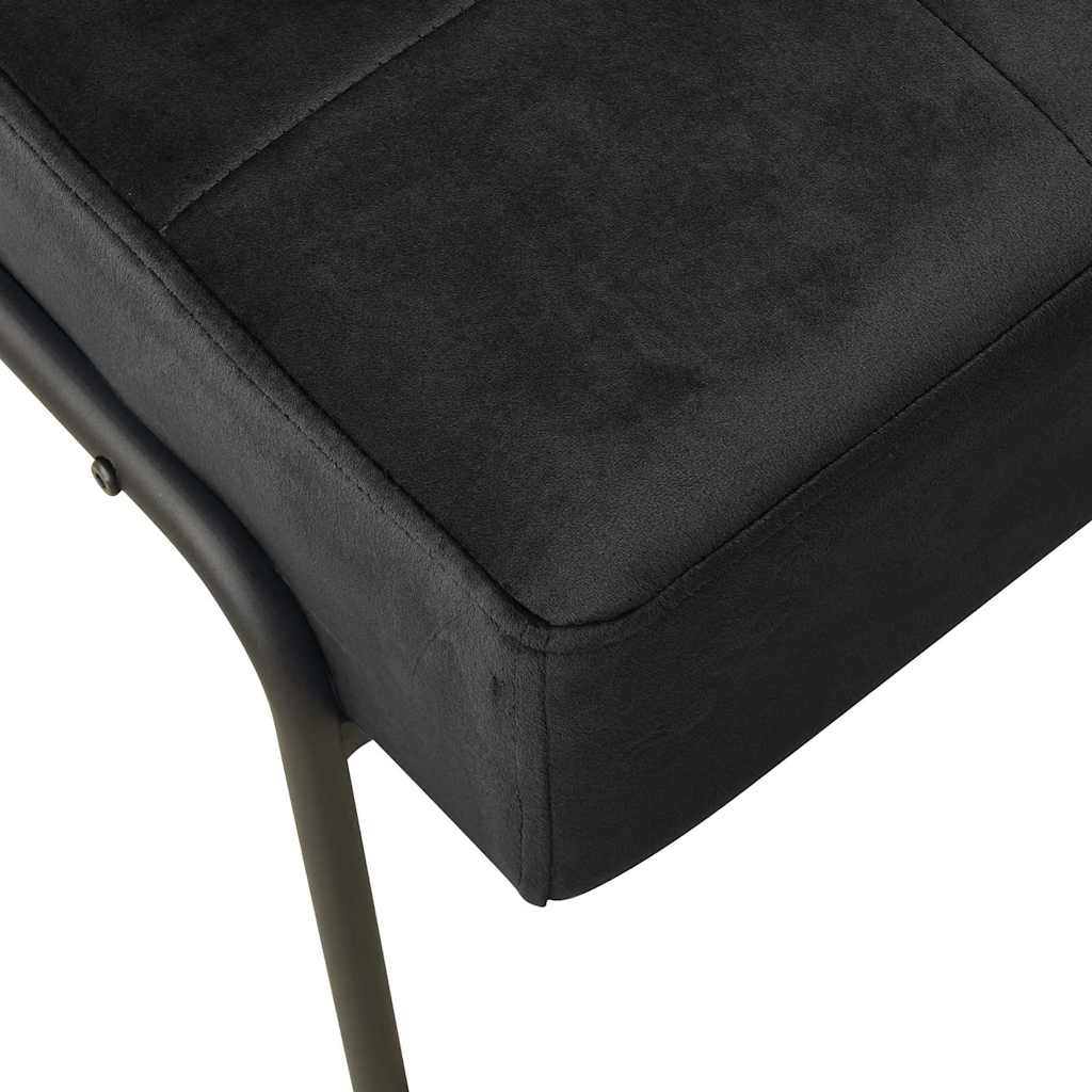 Poltrona Relax 65x79x87 cm Nera in Velluto