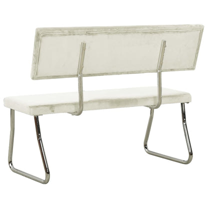 Panca 110 cm in Velluto Bianco Crema