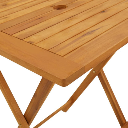 Folding Garden Table 60x60x75 cm in Solid Acacia