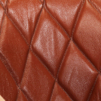 Poltrona a Pozzetto Marrone Vera Pelle e Legno Massello Mango
