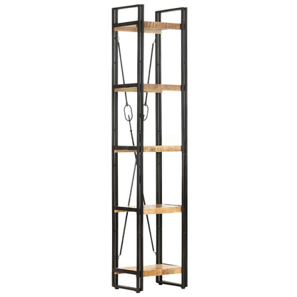 Libreria a 5 Ripiani 40x30x180 cm in Legno Massello di Mango