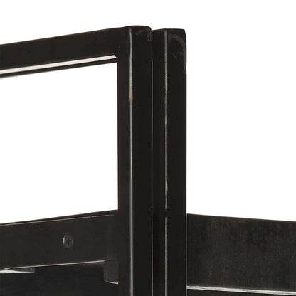 Libreria a 3 Ripiani 60x30x80cm Nero in Legno Massello di Mango | homemem39