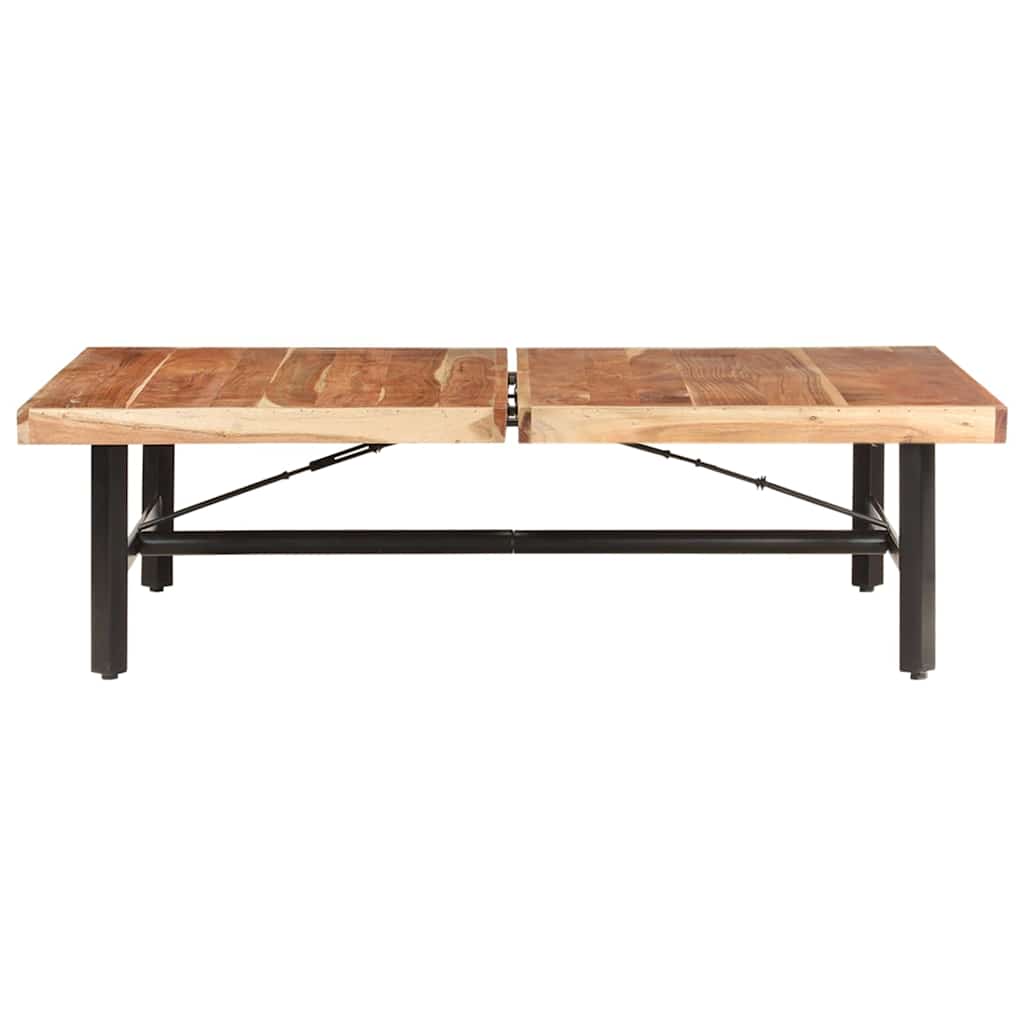 Tavolino da Salotto 142x90x42 cm in Legno Massello di Acacia