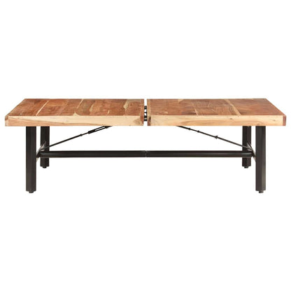 Tavolino da Salotto 142x90x42 cm in Legno Massello di Acacia