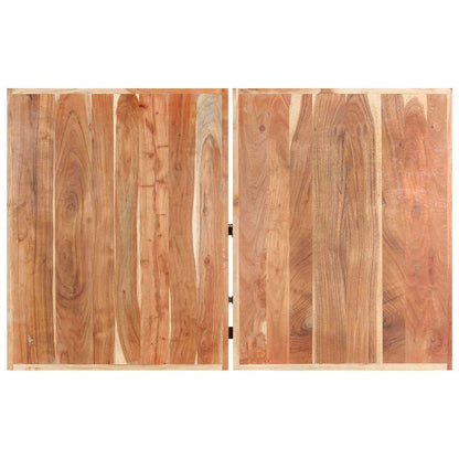 Tavolino da Salotto 142x90x42 cm in Legno Massello di Acacia