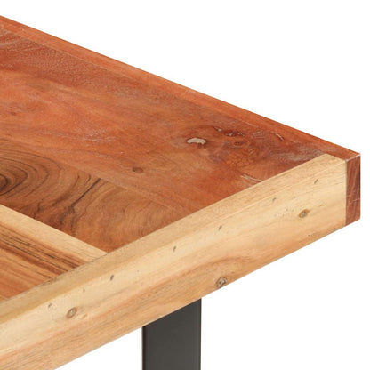 Tavolino da Salotto 142x90x42 cm in Legno Massello di Acacia