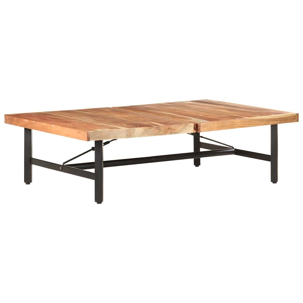 Tavolino da Salotto 142x90x42 cm in Legno Massello di Acacia