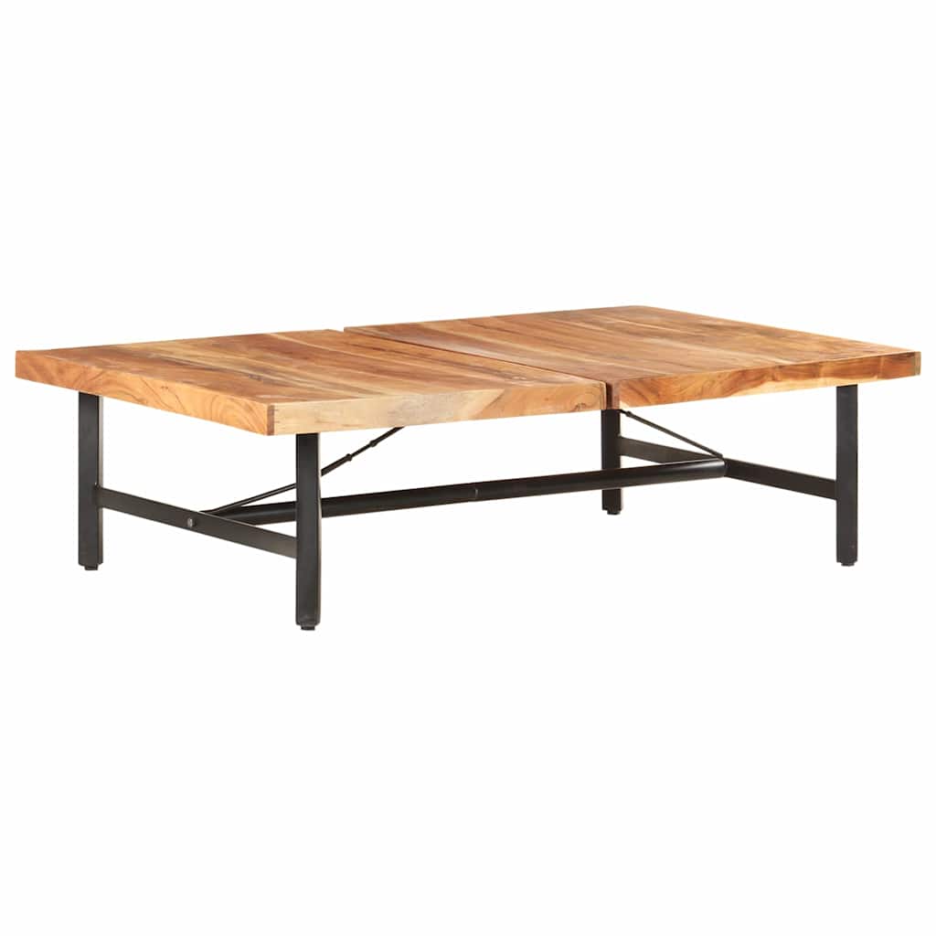 Tavolino da Salotto 142x90x42 cm in Legno Massello di Acacia
