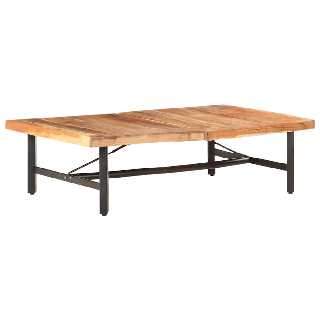 Tavolino da Salotto 142x90x42 cm in Legno Massello di Acacia