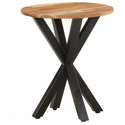 Tavolino di Servizio 48x48x56cm in Legno Massello di Acacia