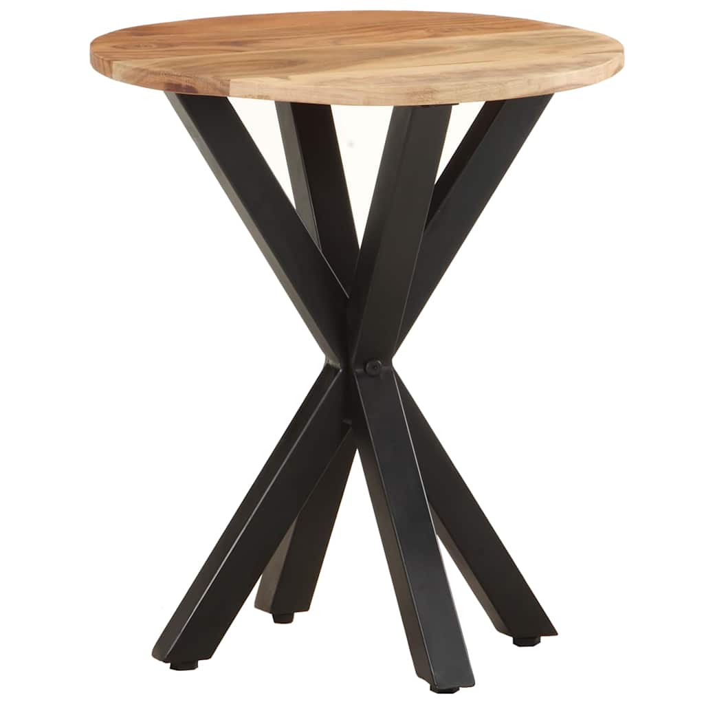 Tavolino di Servizio 48x48x56cm in Legno Massello di Acacia
