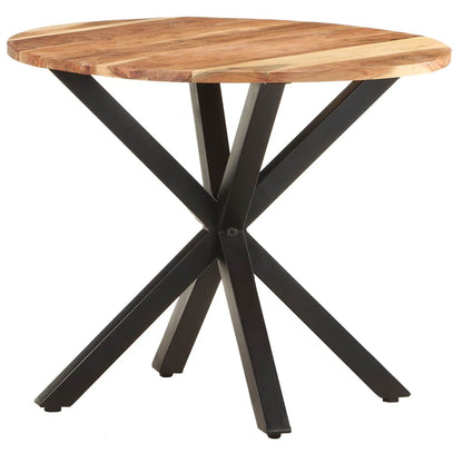 Tavolino di Servizio 68x68x56 cm in Legno Massello di Acacia