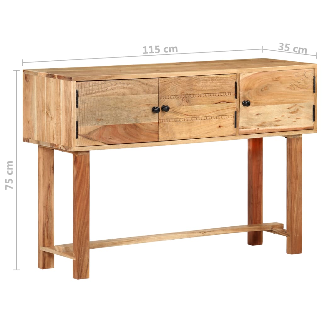 Credenza 115x35x75 cm in Legno Massello di Acacia | homemem39