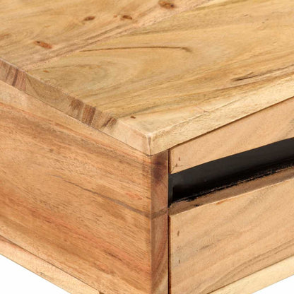 Tavolino da Salotto 88x50x42 cm in Legno Massello di Acacia
