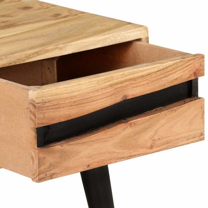 Tavolino da Salotto 88x50x42 cm in Legno Massello di Acacia
