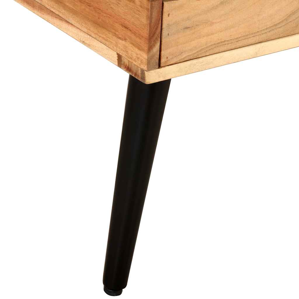 Tavolino da Salotto 88x50x42 cm in Legno Massello di Acacia