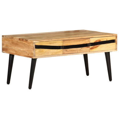 Tavolino da Salotto 88x50x42 cm in Legno Massello di Acacia | homemem39