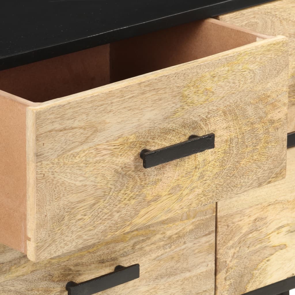 Credenza 110x33x64 cm in Legno Massello di Mango - homemem39