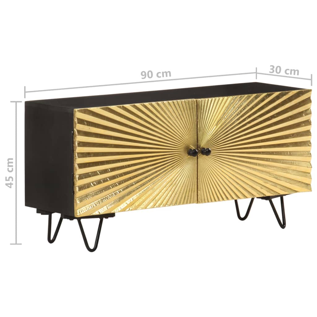 Mobile Porta TV 90x30x45 cm in Legno Massello di Mango | homemem39