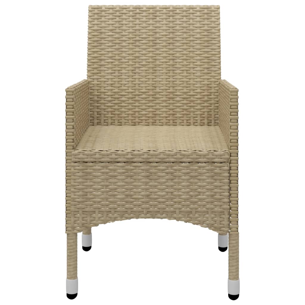 Set da Pranzo da Giardino 5 pz in Polyrattan e Vetro Beige - homemem39