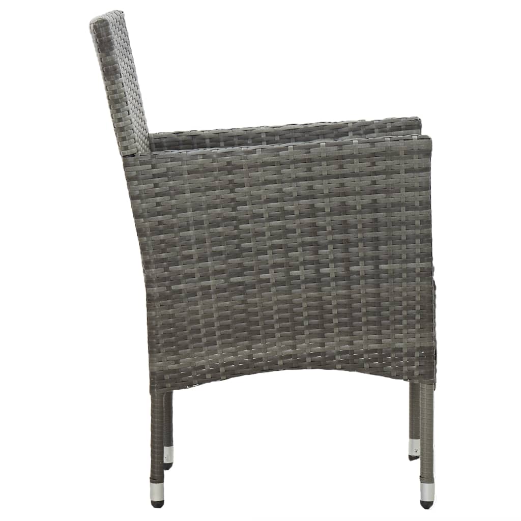 Set Mobili da Pranzo da Giardino 5 pz Grigio Polyrattan Acacia - homemem39