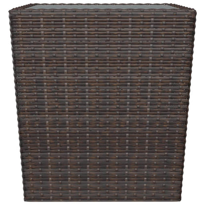 Set Bistrot Giardino 3 pz Polyrattan e Vetro Temperato Marrone - homemem39