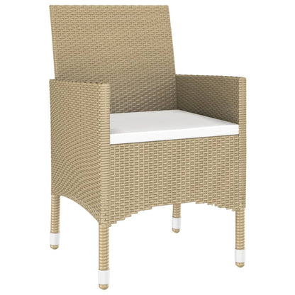 Set Mobili da Pranzo per Giardino 3 pz in Polyrattan Beige - homemem39