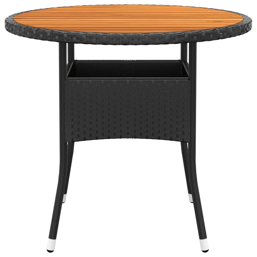 Set da Pranzo per Giardino 5 pz in Polyrattan Nero - homemem39