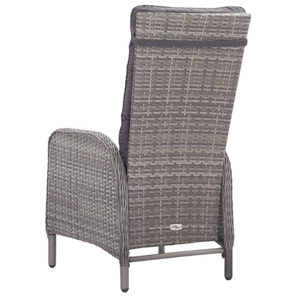 Set da Pranzo da Giardino 5 pz in Polyrattan e Acacia Grigio - homemem39