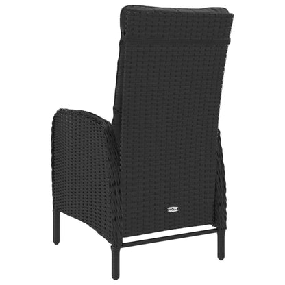 Set Mobili da Pranzo per Giardino 3 pz Polyrattan e Vetro Nero - homemem39