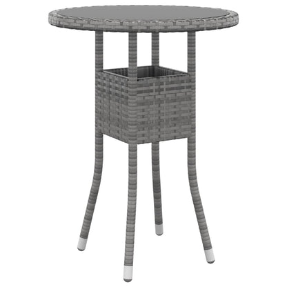 Set da Bistrot per Giardino 3 pz in Polyrattan Grigio - homemem39
