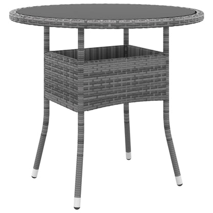 Set da Bistrot per Giardino 5 pz in Polyrattan Grigio - homemem39