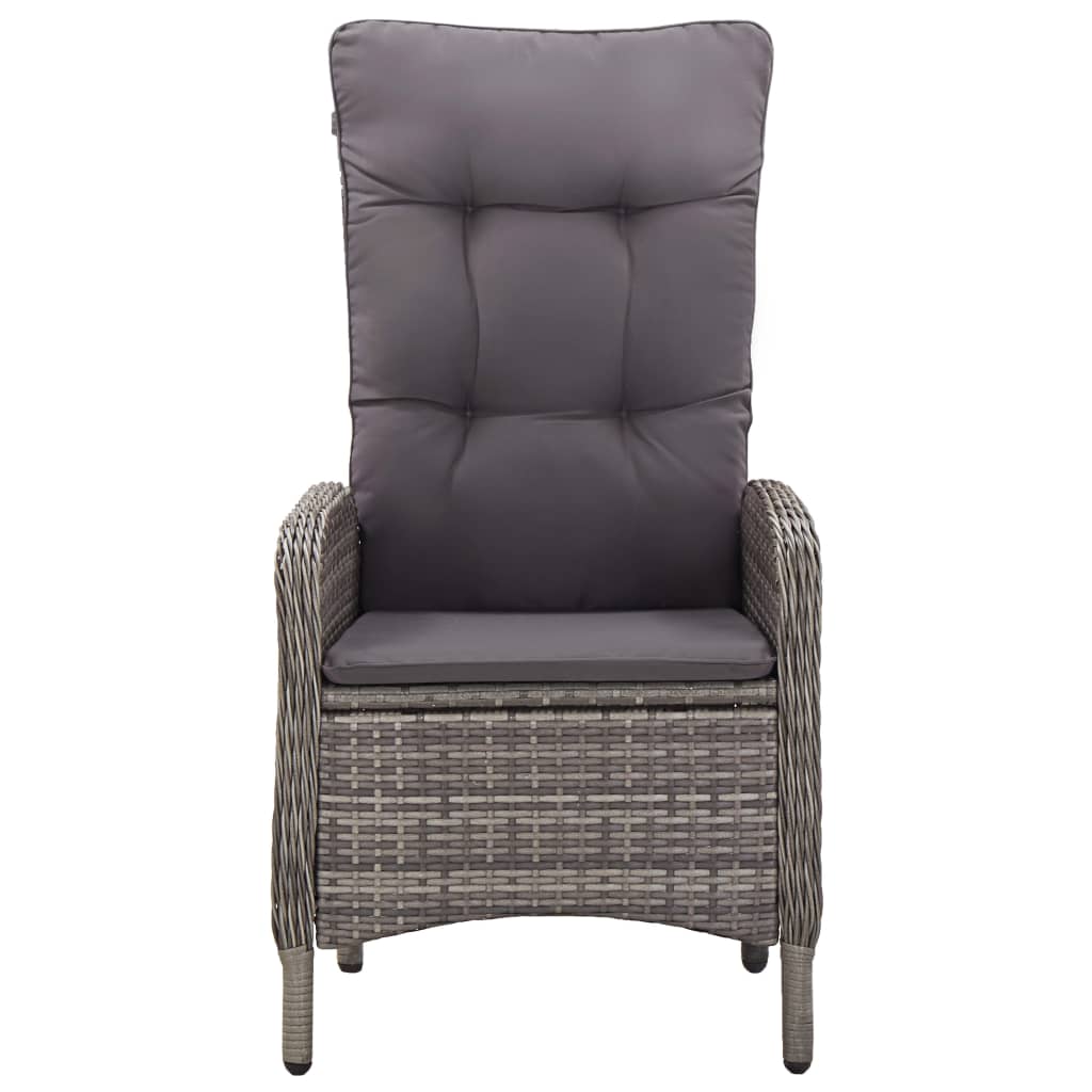 Set Pranzo da Giardino 11pz in Polyrattan Grigio - homemem39