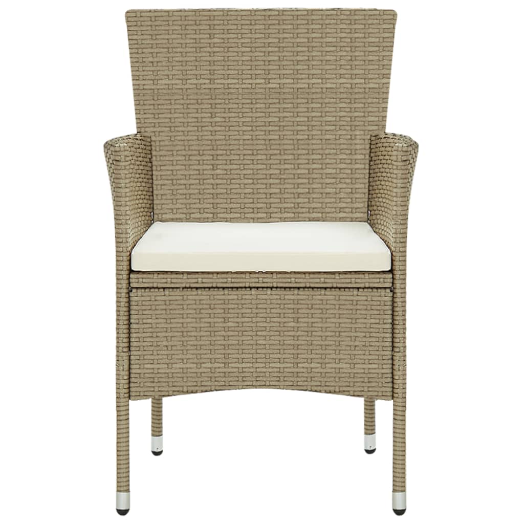 Set da Pranzo per Giardino 11 pz in Polyrattan Beige - homemem39