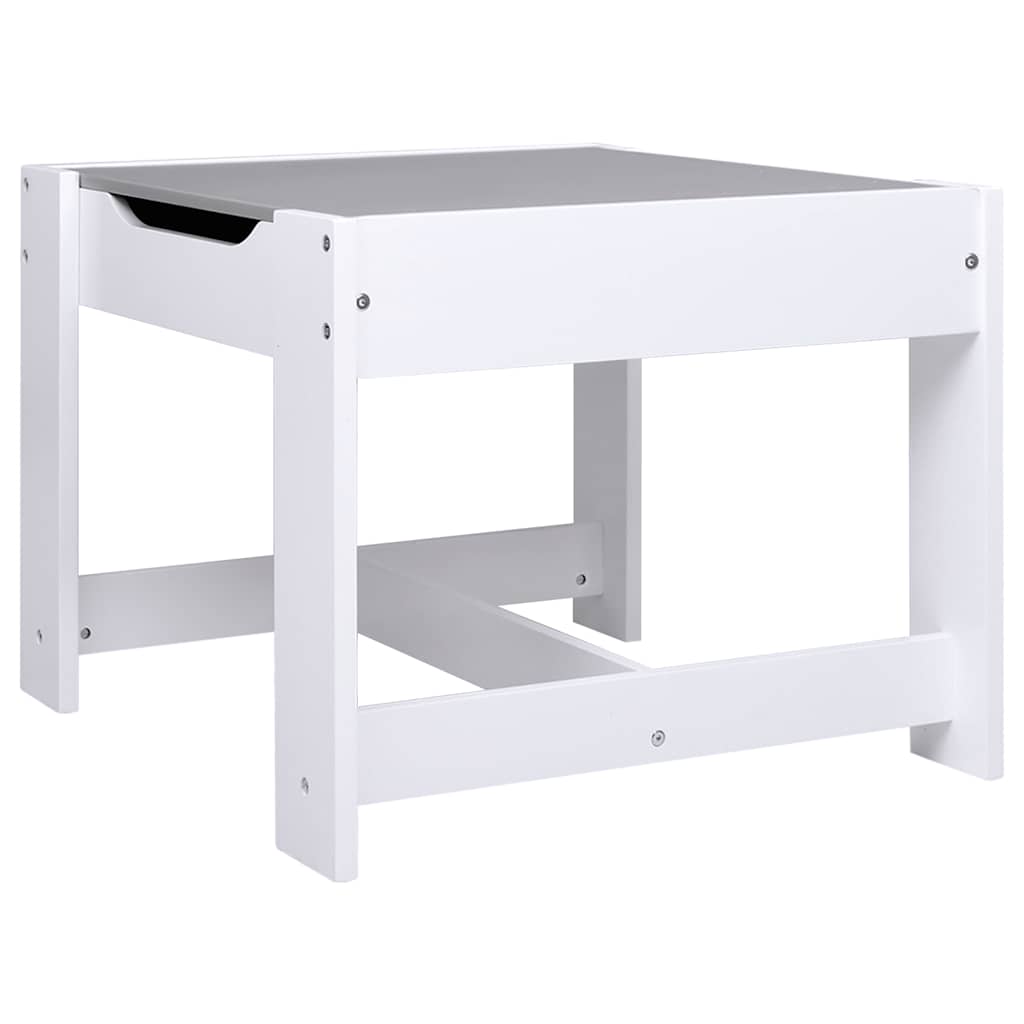 Tavolo per Bambini con 2 Sedie Bianco in MDF | homemem39