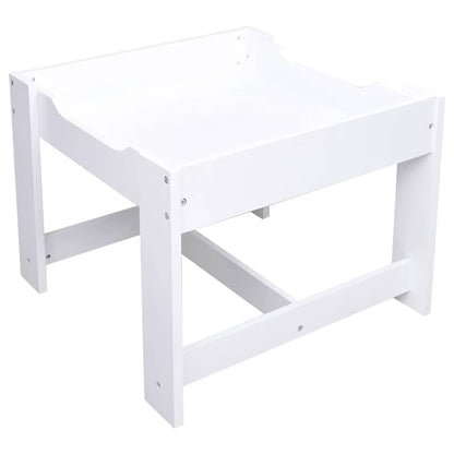 Tavolo per Bambini con 2 Sedie Bianco in MDF | homemem39