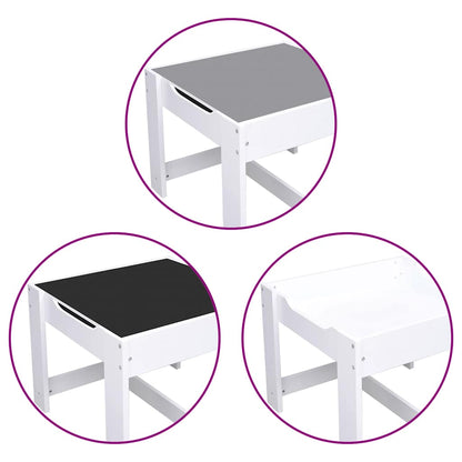 Tavolo per Bambini con 2 Sedie Bianco in MDF | homemem39