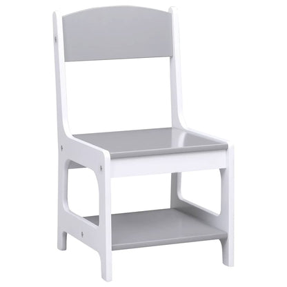 Tavolo per Bambini con 2 Sedie Bianco in MDF | homemem39