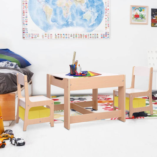 Tavolo per Bambini con 2 Sedie in MDF | homemem39