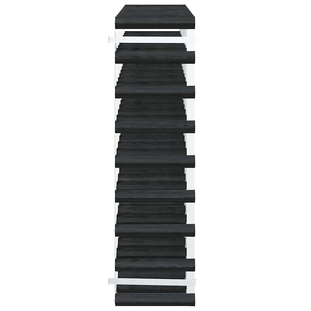Portavini da 72 Bottiglie Nero in Legno Massello di Pino