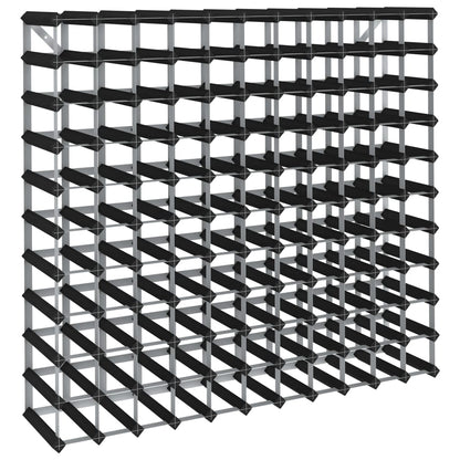 Portavini da 120 Bottiglie Nero in Legno Massello di Pino - homemem39