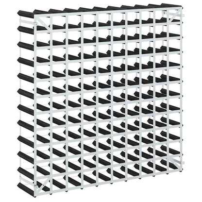 Portavini da 120 Bottiglie Nero in Legno Massello di Pino