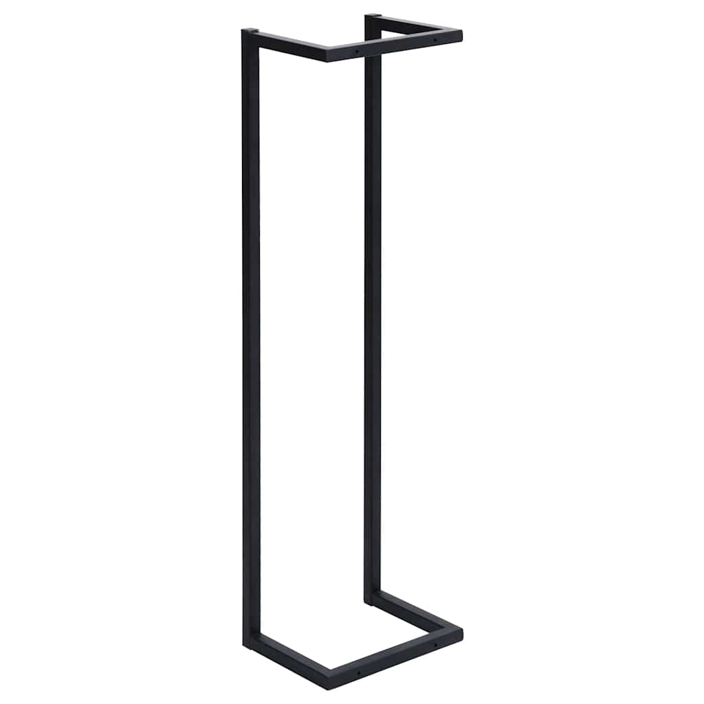 Portasciugamani da Terra Nero 25x20x95 cm Ferro | homemem39