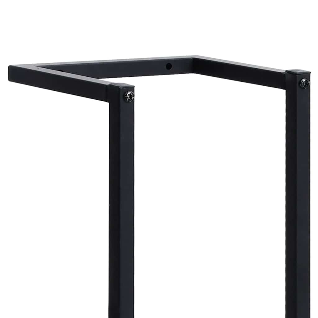 Portasciugamani da Terra Nero 25x20x95 cm Ferro | homemem39