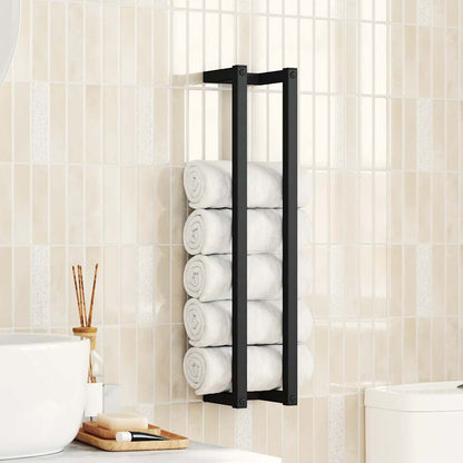Portasciugamani da Terra Nero 12,5x12,5x60cm Ferro | homemem39