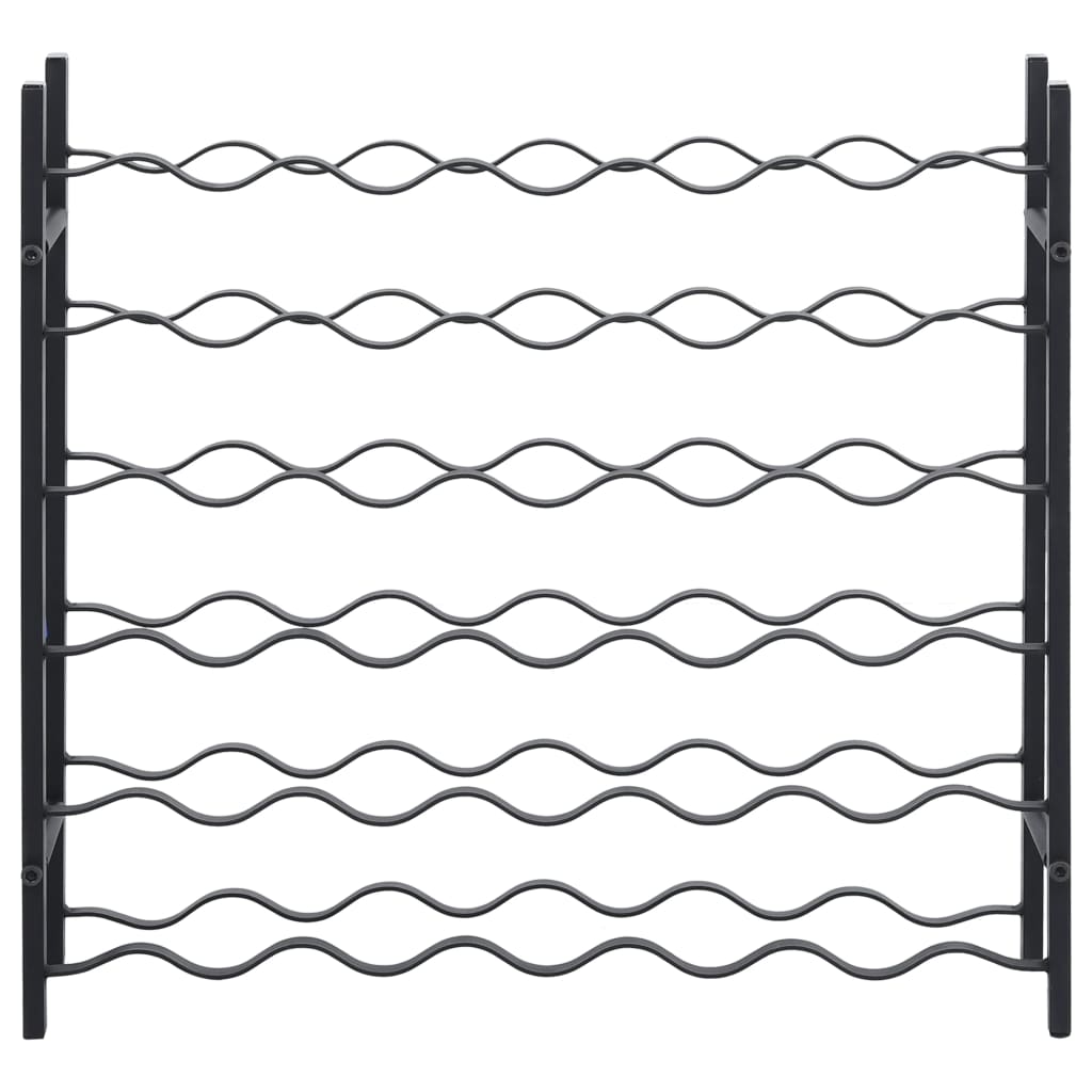 Portavini da 36 Bottiglie Nero in Ferro - homemem39