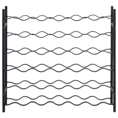 Portavini da 36 Bottiglie Nero in Ferro - homemem39