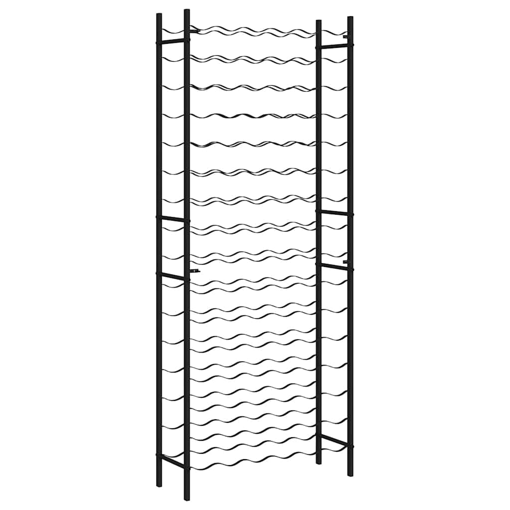 Portavini da 96 Bottiglie Nero in Ferro