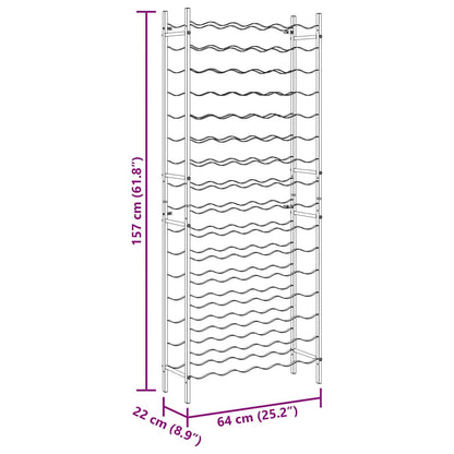 Portavini da 96 Bottiglie Nero in Ferro