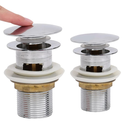 Scarico a Pressione Funzione Troppopieno Cromo 6,4x6,4x9,1cm - homemem39